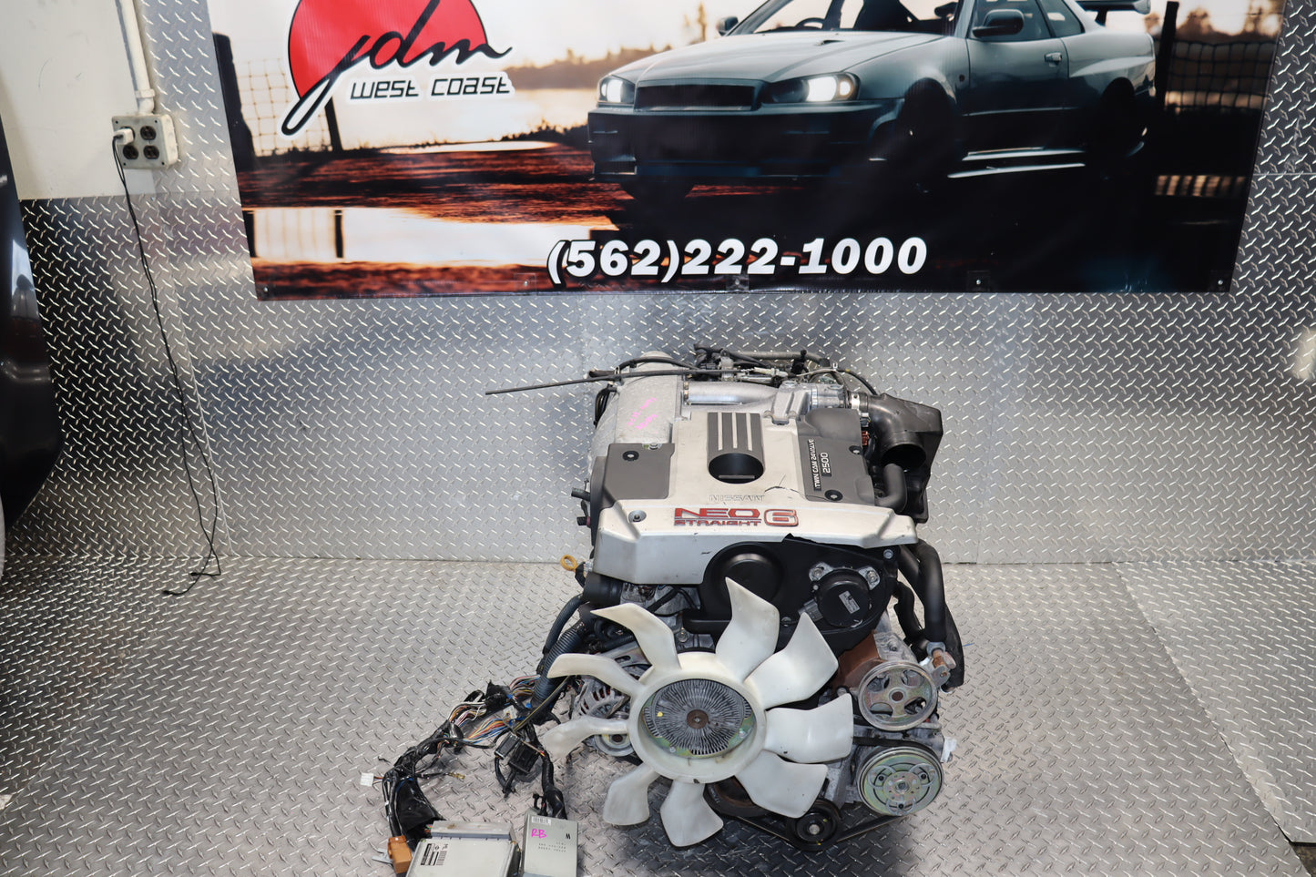 JDM RB25DE MOTOR NEO STRAIGHT 6 NON TURBO TWIN CAM 2.5L COMPLETE ENGINE