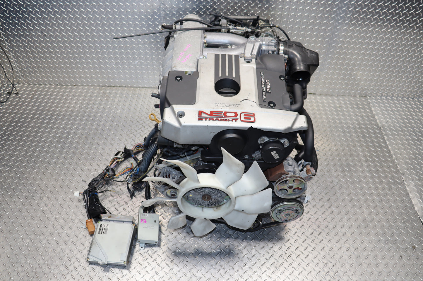 JDM RB25DE MOTOR NEO STRAIGHT 6 NON TURBO TWIN CAM 2.5L COMPLETE ENGINE