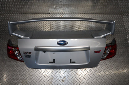 JDM 2008 - 2014 SUBARU IMPREZA WRX STI SEDAN GRB GVF REAR TRUNK W/ SPOILER, TAIL LIGHTS & REAR BUMPER