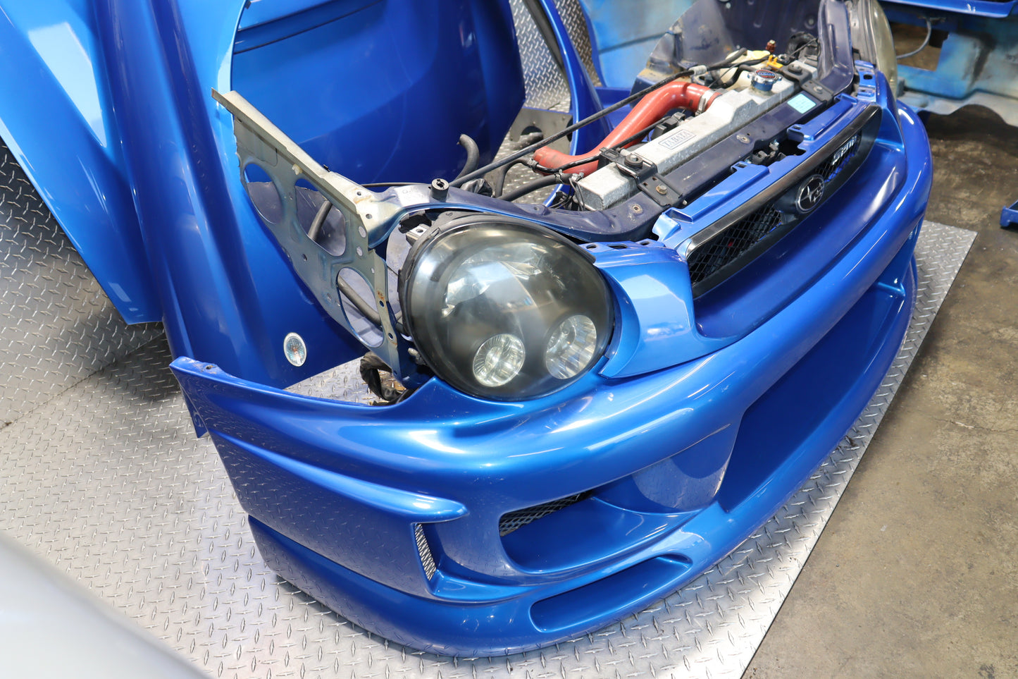 JDM SUBARU IMPREZA WRX STI S202 GDB BUGEYE COMPLETE FRONT END NOSE CUT 392/400