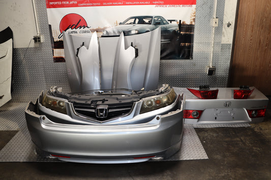 JDM 2004 - 2008 HONDA ACCORD CL7 ACURA TSX SILVER COMPLETE FRONT END NOSE CUT REAR CONVERSION